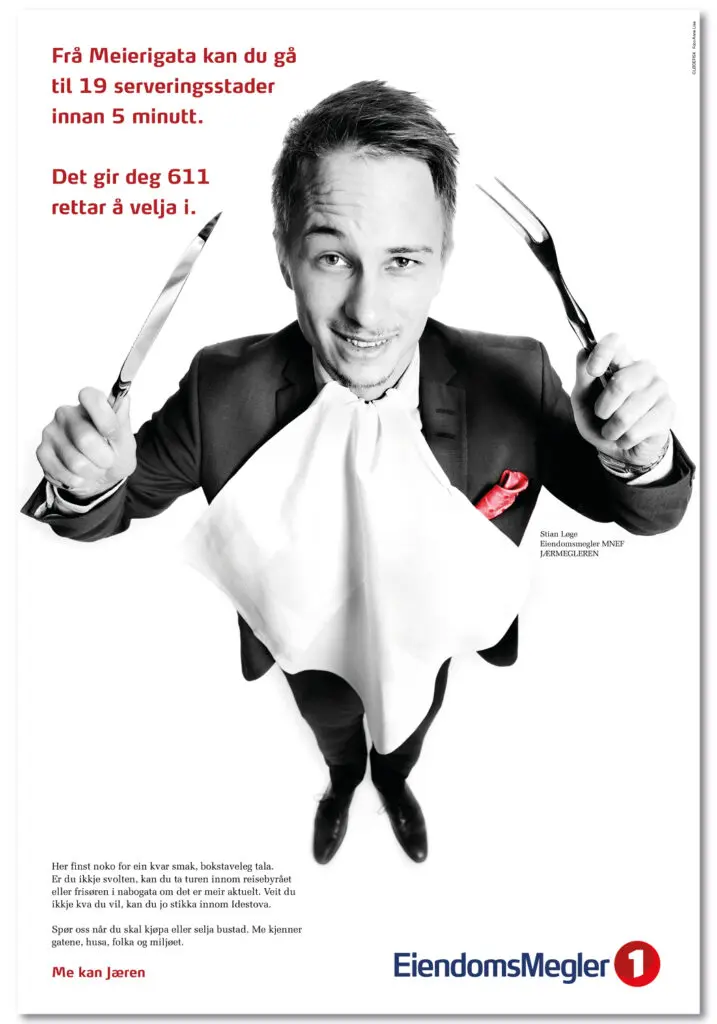 Eiendoms Megler 1 – Me kan Jæren kniv & gaffel